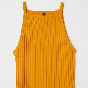 H&M | Yellow Ribbed Tank Top | Size S